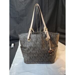 Michael Kors Jet Set Travel Tote Bag Purse Shoulder Large Signature Designer